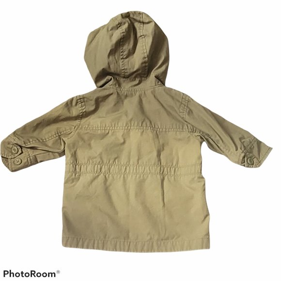 Gap Toddler Army Green Hooded Zip Up Cargo Utility Jacket Size Unisex 12-18 mos. - Picture 4 of 8